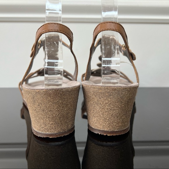 Mephisto Wedge Sandals Tan - Picture 5 of 6